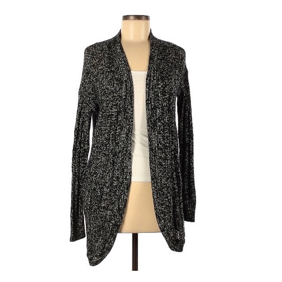 American Eagle Outfitters Sweaters - American Eagle | Black and White Marled Knit Open front Cardigan Sweater